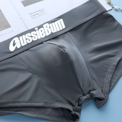 Men's simple underwear milk silk comfortable sports boxers AUSSIEBUM-M218