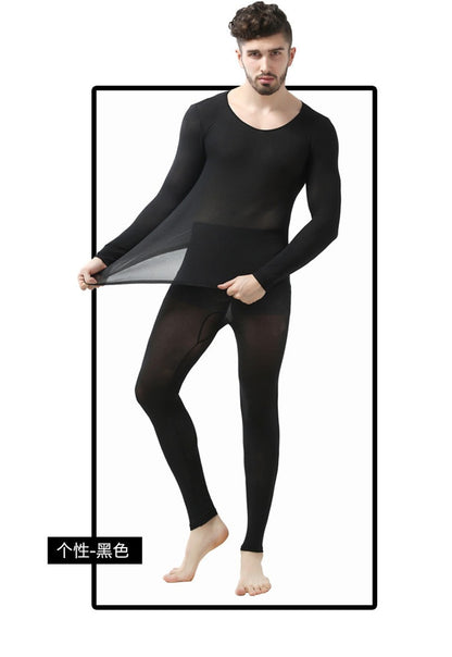 Winter 37 Degree Constant Temperature Thermal Underwear for Men Ultrathin Elastic Thermo Underwear Seamless Long Johns