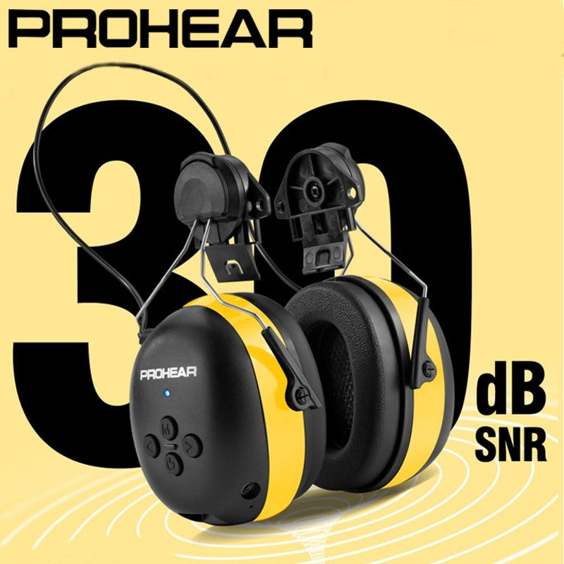 PROHEAR Bluetooth 5.3 Earmuffs Adapter for 3M H-700 Hard Hats DEWALT Hard Hat Hearing Protectors for Construction Worker Mowing