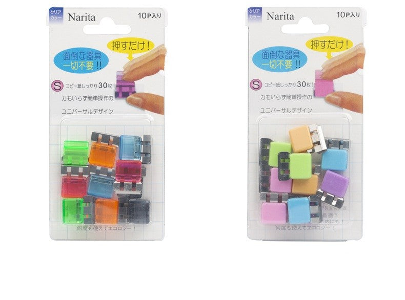 10/20pcs Mini Paper Clips Set Candy Color Transparent Metal Bookmark for File Index Page Holder Clamp Memo Office School F709