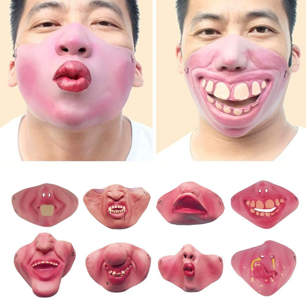 2026 New Funny Adult Party Mask Latex Clown Cosplay Hallowmas Party Decor Half Face Horrible Scary Mask Party Decoration Supplie
