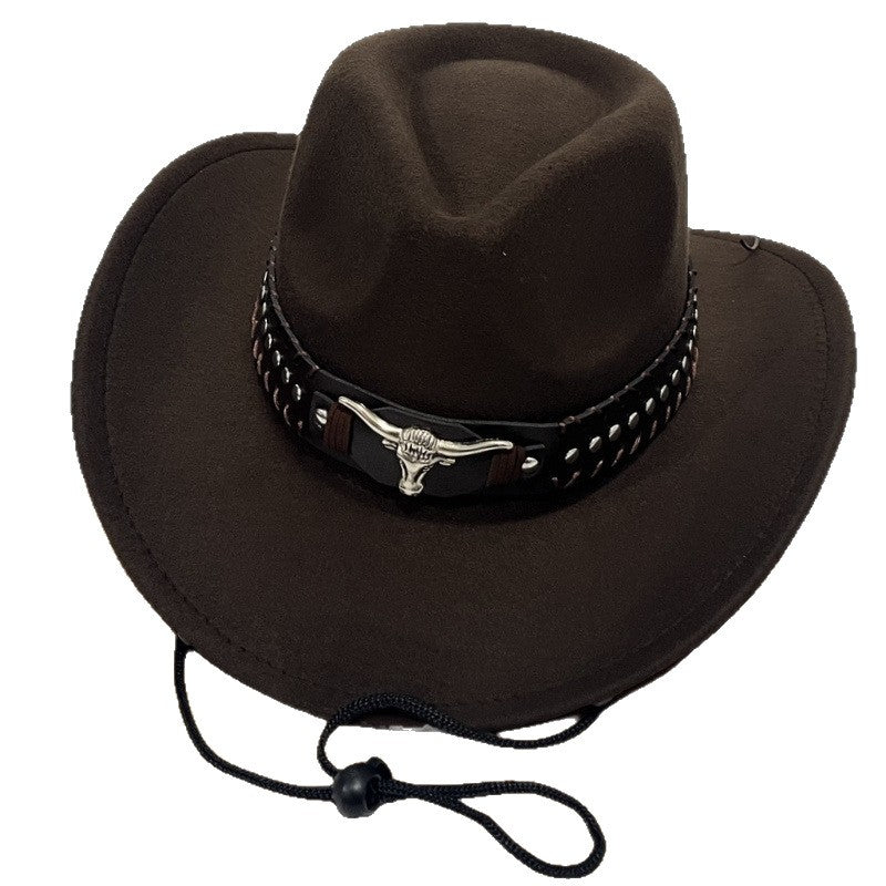 Rivet Hat Outdoor Felt Hat Western Hat Windproof For Windy Conditions Horseback Riding Western Events