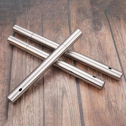 Stainless Steel Barbecue Skewer Storage Tube Charcoal Grill Skewer Flat BBQ Fork Kitchen Outdoor Camping Accessories Utensils