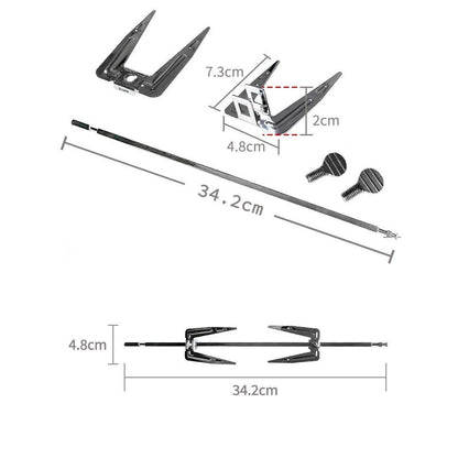 Chicken Roasting Rack Barbecue Rotisserie Spit Oven Air Fryer Fork Rotating