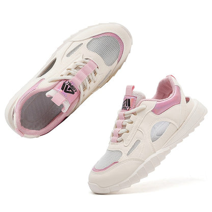 Women's Breathable Thick-Sole Casual Sneakers, Durable Outdoor Running/Walking Shoes with Fashion Design for Gym & Daily Wear