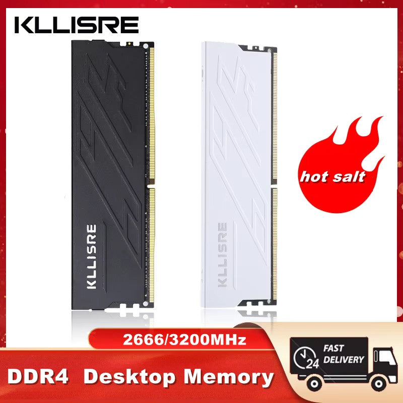 Memória Kllisre DDR3 DDR4 8GB 16GB Ram 1600 1866 2666 3200 MHz Memória de Desktop DIMM Não-ECC