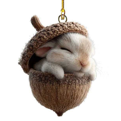 Acrylic Xmas Tree Decorations 2D Animal Ornament Pendant Cute Animal Rustic Seasonal Decor For Tree Window Christmas Present