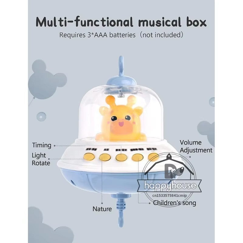 Musical Baby Crib Mobile with Lights Music Projection for Infants Remote Control Crib Toys for Newborn Baby Mobile for Crib Toys