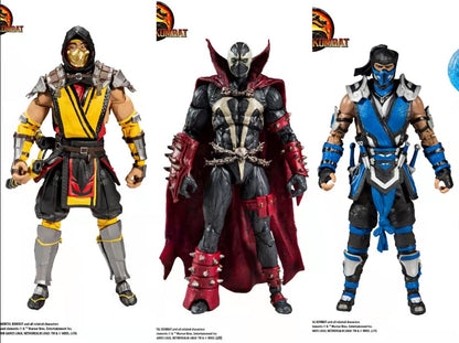 Mortal Kombat Spawn Sub-Zero Scorpion Bonecos de Ação Articulados 17cm