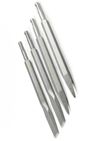 Conjunto de Formões de 250mm Haste SDS Plus Broca de Martelo Elétrico Formão de Ponta, Ranhura e Plano Ferramentas de Alvenaria para Parede de Concreto, Tijolo e Rocha
