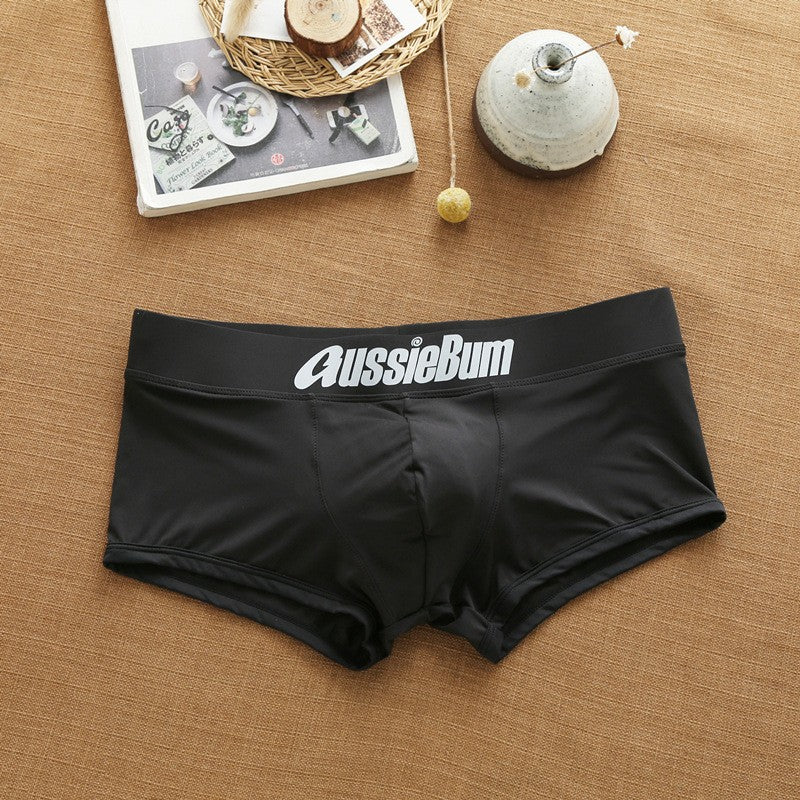 Men's simple underwear milk silk comfortable sports boxers AUSSIEBUM-M218