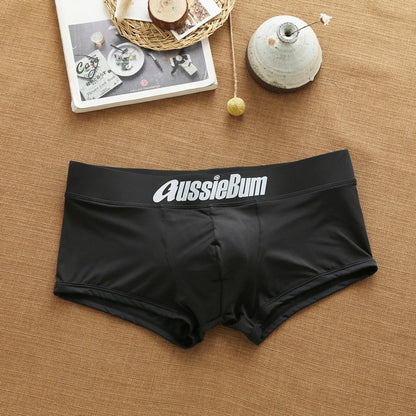 Men's simple underwear milk silk comfortable sports boxers AUSSIEBUM-M218