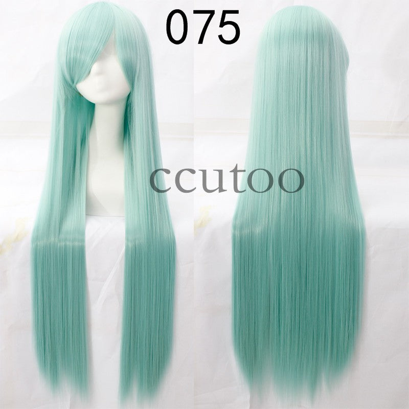 ccutoo 100cm Peruca de Cosplay Reta Sintética de Cabelo Longo de Alta Temperatura 82 Cores Disponíveis