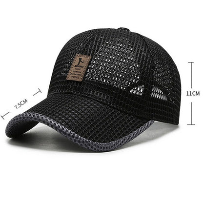 Men Women Outdoor Summer Full Mesh Net Cool Breathable Quick Drying  Sunhat Baseball Cap Anti-UV Tennis Golf Sport Trucker Hats