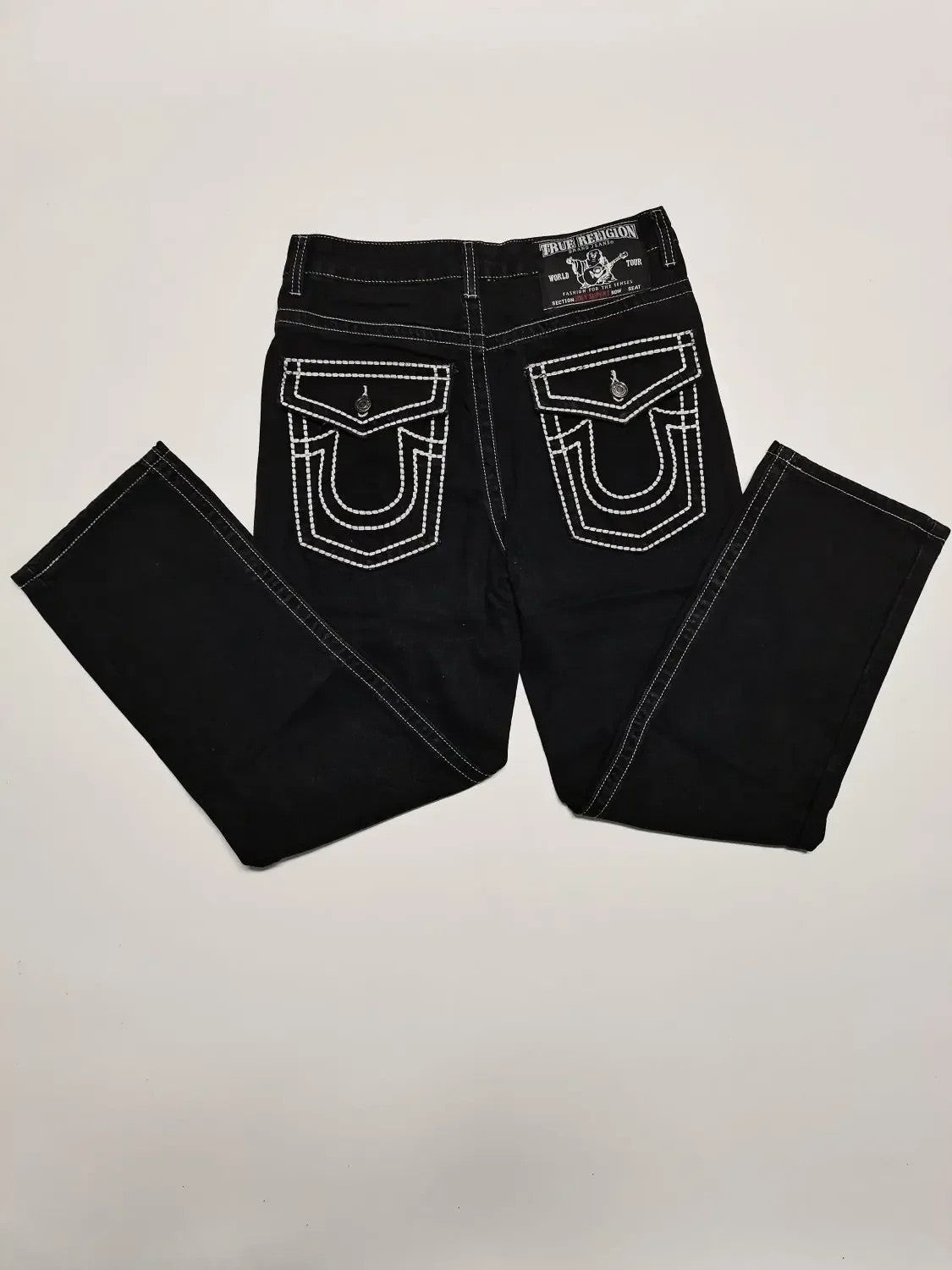 Buddha Jeans Vintage Y2K Men's Jeans Women's Pocket Embroidered Jeans Patch Leather Vintage Blue Jeans Loose Fit Jeans pants