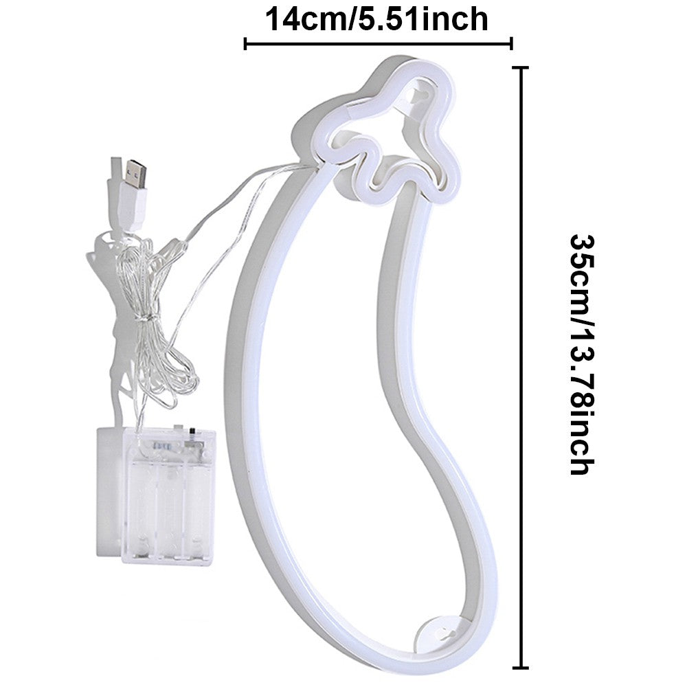 USB/Battery LED Neon Lights Sign for Wall Art Decor Heart Gaming Bar Bedroom Decoration Hanging Neon Sign Party Alien Night Lamp