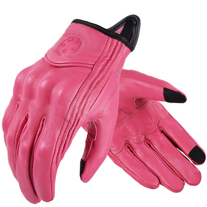 Luvas de motociclismo de couro de cabra Suomy Vintage, de verão, marrons, retrô, para motociclistas masculinos, luvas de motocross femininas, Luvas