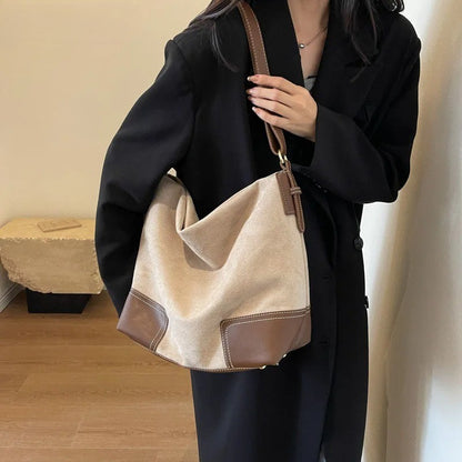 Shoulder Bags Trendy Women's Soft PU Shoulder Bags Solid Color Ladies Casual Style Spring Handbag Big Handbags Crossbody Bags
