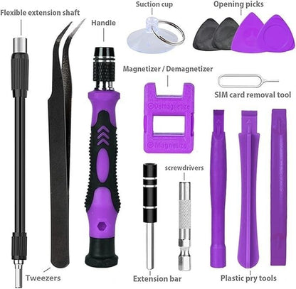 Kit de Chaves de Precisão para PC, 1 Conjunto de 115 em 1 Ferramentas Magnéticas de Reparo Eletrônico com Estojo, Presente de Verão, Conjunto de Chaves de Fend