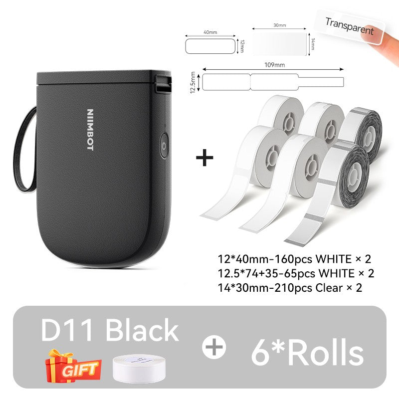 Mini Impressora de Etiquetas Portátil NIIMBOT D11 Nova Versão 300DPI Bluetooth Sem Fio Máquina de Etiquetas Impressora de Adesivos para Cozinha e Crachás