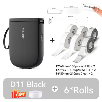 Mini Impressora de Etiquetas Portátil NIIMBOT D11 Nova Versão 300DPI Bluetooth Sem Fio Máquina de Etiquetas Impressora de Adesivos para Cozinha e Crachás