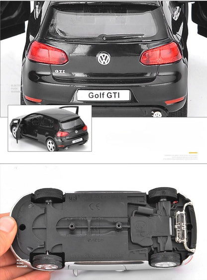 1:36 Volkswagen Golf 6 GTI Carro de Brinquedo Miniatura de Metal SUV Com Função de Recuo Portas Que Abrem Coleção Educacional Presente Infantil