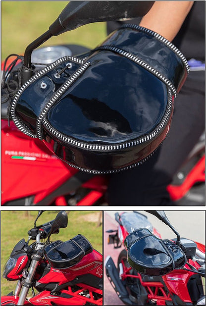 Luvas de Proteção para Guidão de Motocicleta Scooter Grosso Quente Protetor de Mão À Prova de Chuva para o Inverno Térmica