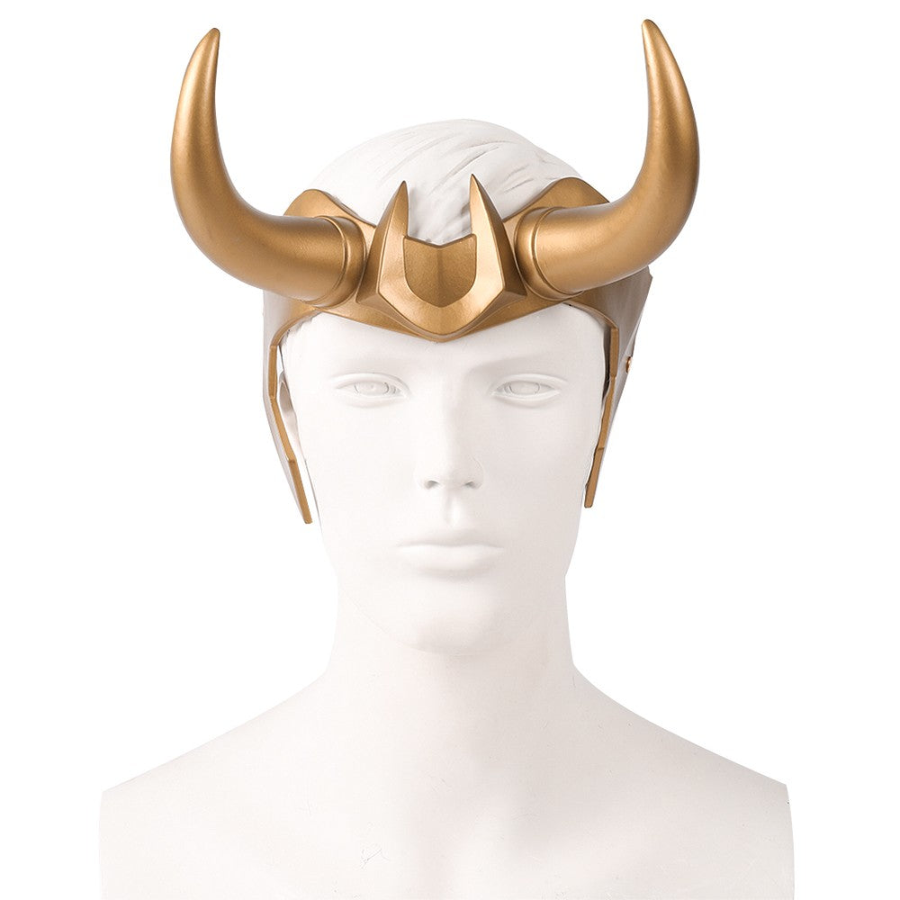 Ragnarok Loki Helmet Horns Latex Crown Mask Halloween Cosplay Costume Props for Adult Men Women Anime