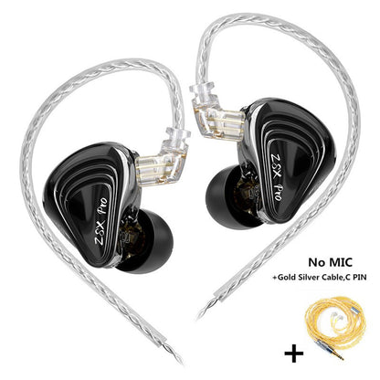 KZ ZSX Pro 5BA+1DD 12mm Drive Hybrid Drive Unit Earphones HIFI Music Earbuds Sport Game Headsets 2PIN Replaceable Cable ZSXPRO