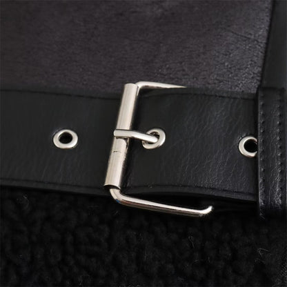 Autumn New Women's European and American Style Loose Fashion with Belt Double sided Collar Jacket Coat