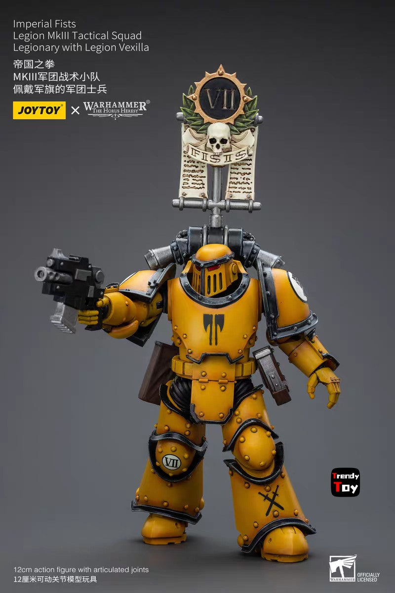 ?JOYTOY?Warhammer 40K Imperial Fists Mkll Legionários Táticos 4 Peças 1/18 Action Figure Brinquedo Colecionável