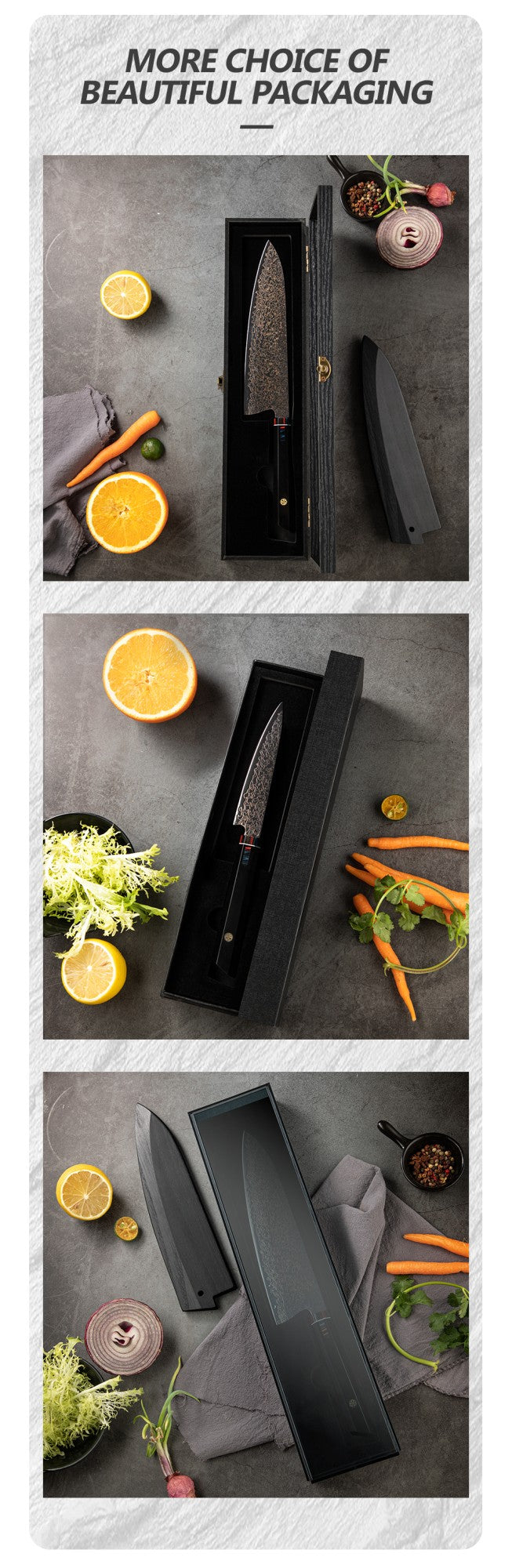 Amber VG10 Damascus Steel Kitchen Knife Set with Resin Handle, Damascus Chef Knife Set, Latest Styles, 37Layers, VG10