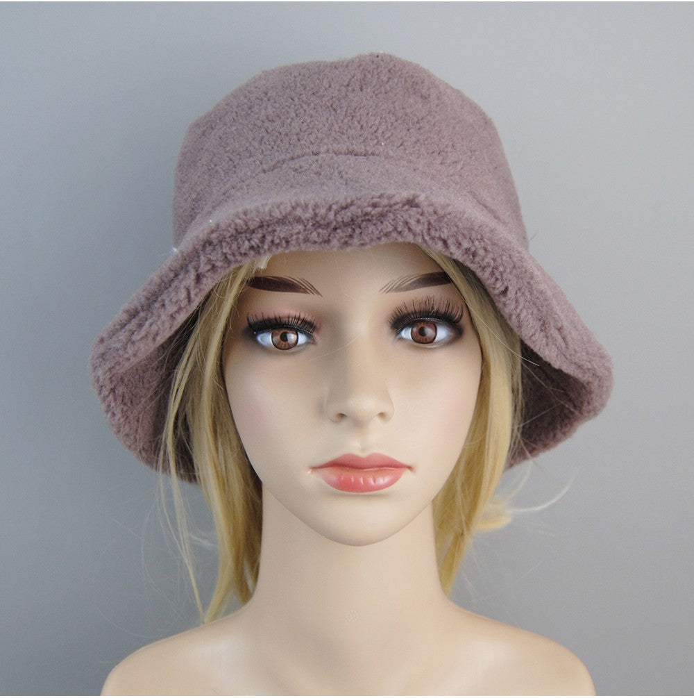 Chapéu de Pele de Carneiro Shearling Partículas Chapéus Femininos Inverno Quente Clássico Luxuoso Bonés de Alta Qualidade Chapéu Feminino Moda Novo Design Chapéu de Balde