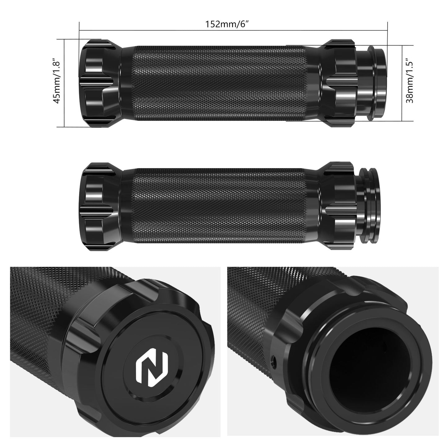 Handlebar Hand Grips For Harley Road King FLHR Road Glide FLTRX Street Glide FLHX Fat Boy 114 FLFBS Low RiderST Heritage Classic