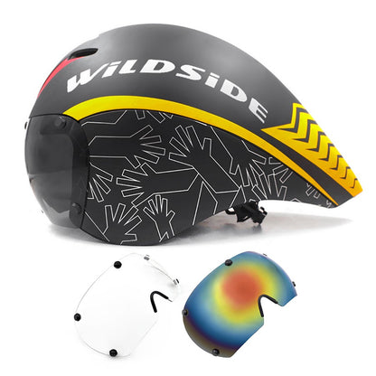 TT Óculos de Lente de Capacete de Ciclismo Capacete de Bicicleta de Estrada Aero Triathlon Tri Capacete de Ciclismo de Corrida de Contrarrelógio Masculino Acessórios de Casco Ciclismo