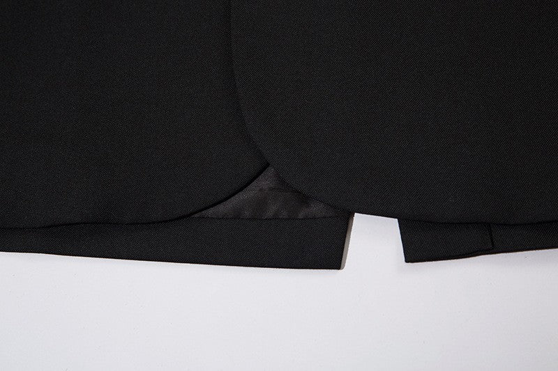 Autumn Winter Mens Fashion Metal Trim Suit Jacket Trendy Brand Solid Color Handsome Hong Kong Style Business Blazer Coat