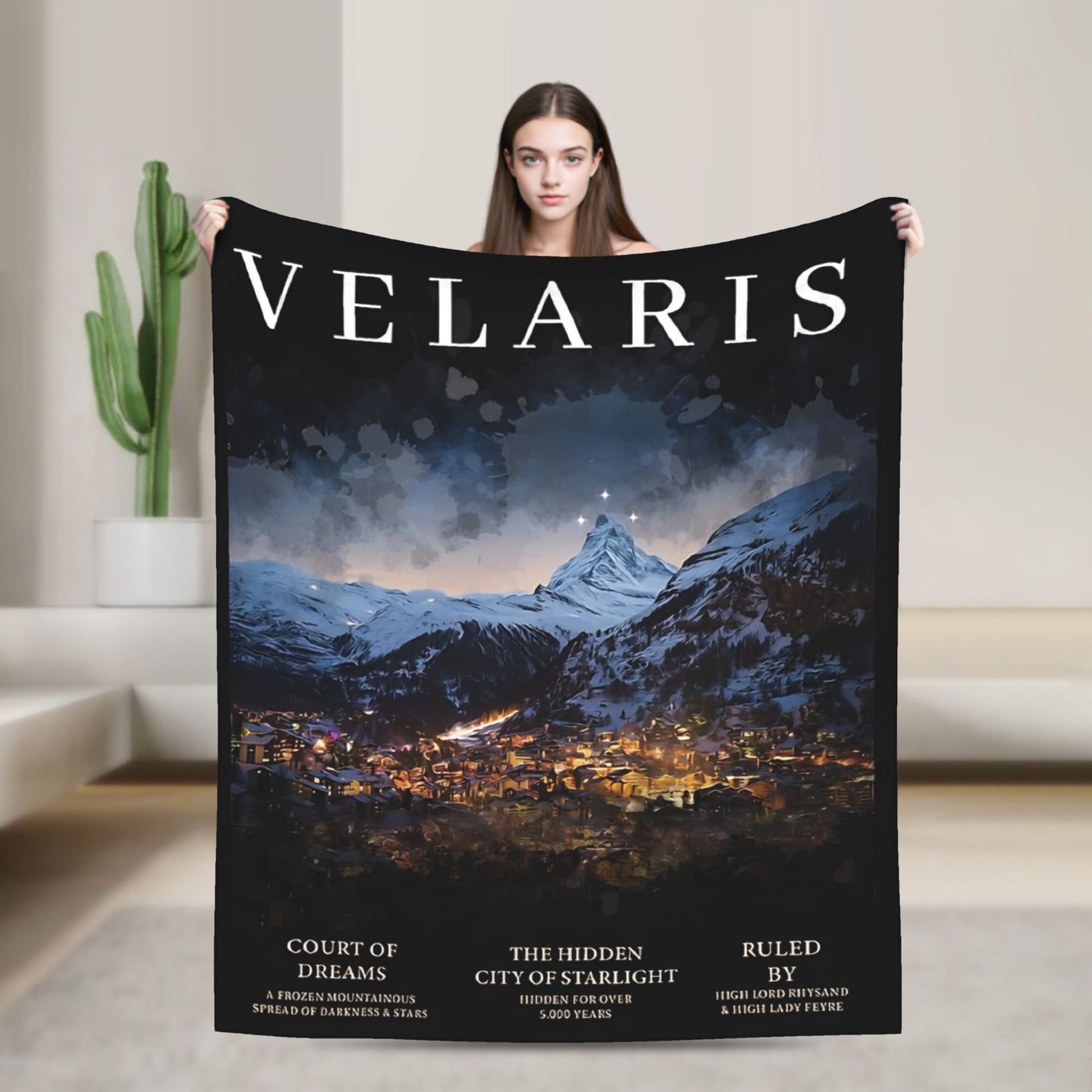 Manta Macia de Viagem Velaris Cidade da Luz Cobertor de Cama Flannel Colcha para Sofá Cadeira Cama Capa Engraçada de Sofá-Cama