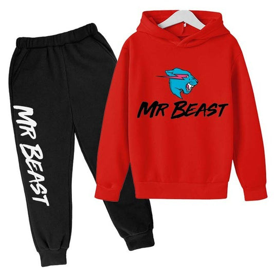 Children Kids Casual  Long Sleeve Hoodie Pullover Sweatshirt Tracksuit Jogger Sweatpants Unisex Sweatsuit Set