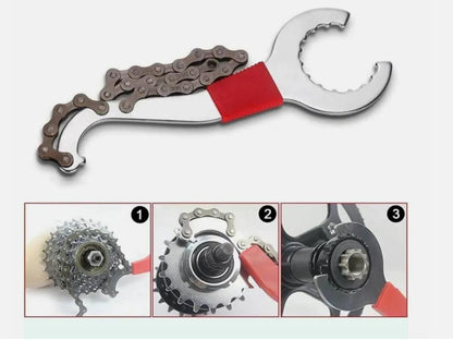 Kits de Ferramentas para Reparo de Bicicletas MTB e Bikes de Estrada Ferramentas de Manutenção Extrator de Movimento Central Quebrador de Corrente Extrator de Roda Livre Cortador de Corrente Extrator de Pedivela Chave de Bicicleta