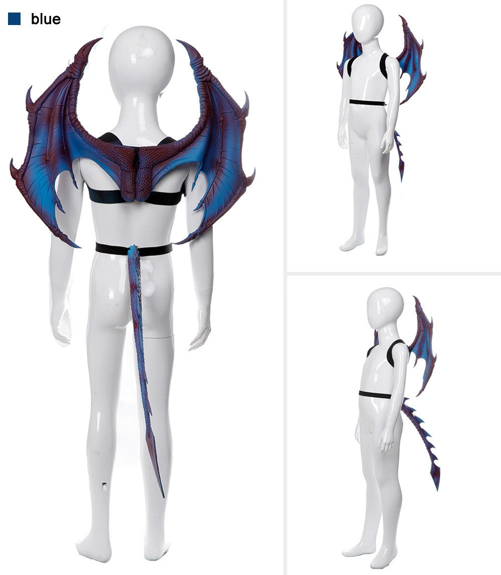 Animal Cospty Dragon Costume Purim Christmas Gift Carnival Party Cosplay Set Wing and Tail faucet Costume
