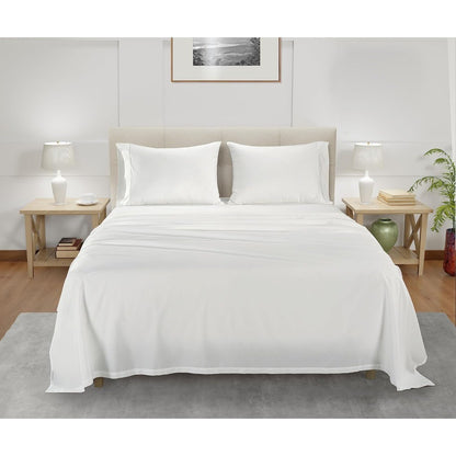 100% Tencel King Sheet Set, Soft Breathable 300 Thread Count, Cooling Moisture-Wicking Sheets for Deep Mattresses