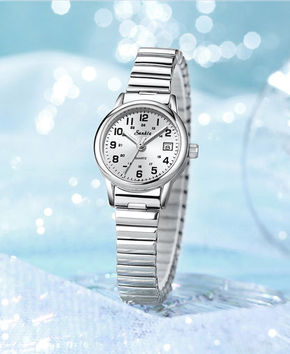 LIGE Sunkta Elegant Fashion Woman Watch Classic Luxury Auto Date Waterproof Simple Stainless Belt Watches for Women Montre Femme