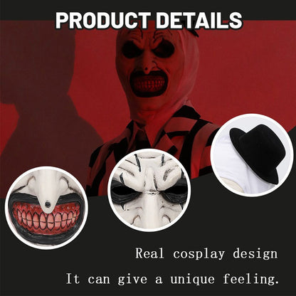 Cosplay Ghost Broken Soul Bloody Clown Scary Terrifier 3 Halloween Mask Funny Tooth Nose Full Face Head Cover Party Costume Prop