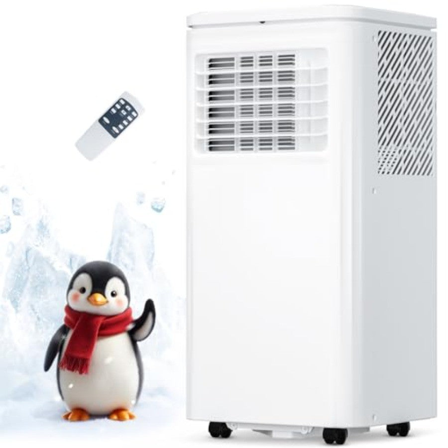 Ar condicionado portátil 10000 BTU, unidade AC portátil com desumidificador, ventilador, controle remoto, temporizador 24H, economia de energia, independente