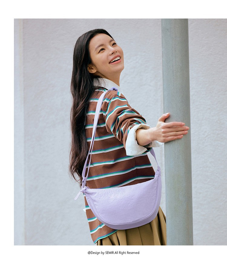 Semir Crossbody Bag Women 2025 New Chest Bag Macaron Color Dumpling Bag  Minimalist Waist Pack Shoulder Purse