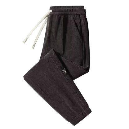 Men's Corduroy Casual Pants Spring Autumn Large Size Elastic Waist Sports Dirt Resistant Wear Resistant Sweatpants Workwear