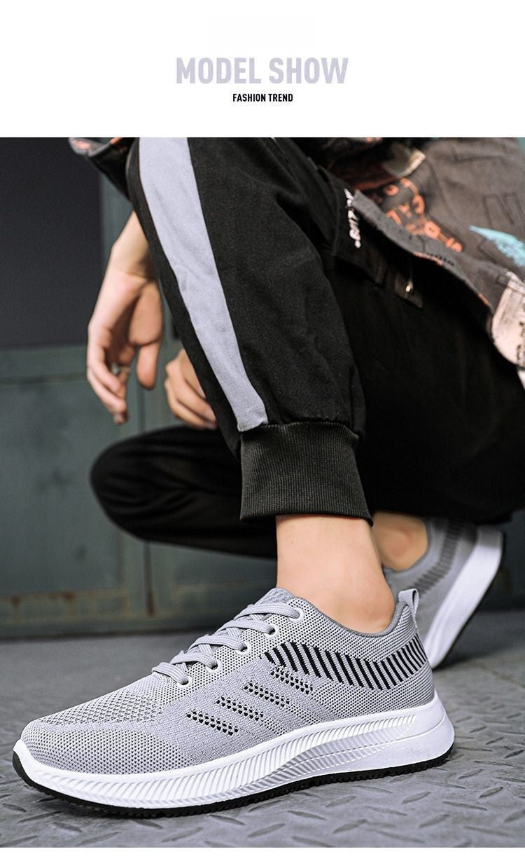 Men's casual shoes, 2025 trendy and fashionable sports shoes, breathable running shoes, outdoor walking training tennis shoes