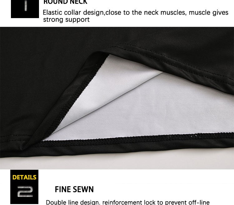 Sportswear Men T-shirt 3D Printing Ant Pattern Novel and Simple, Elastic Compression and Quick-drying Fitness Bodybuilding Shirt