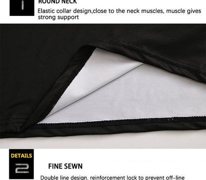 Sportswear Men T-shirt 3D Printing Ant Pattern Novel and Simple, Elastic Compression and Quick-drying Fitness Bodybuilding Shirt