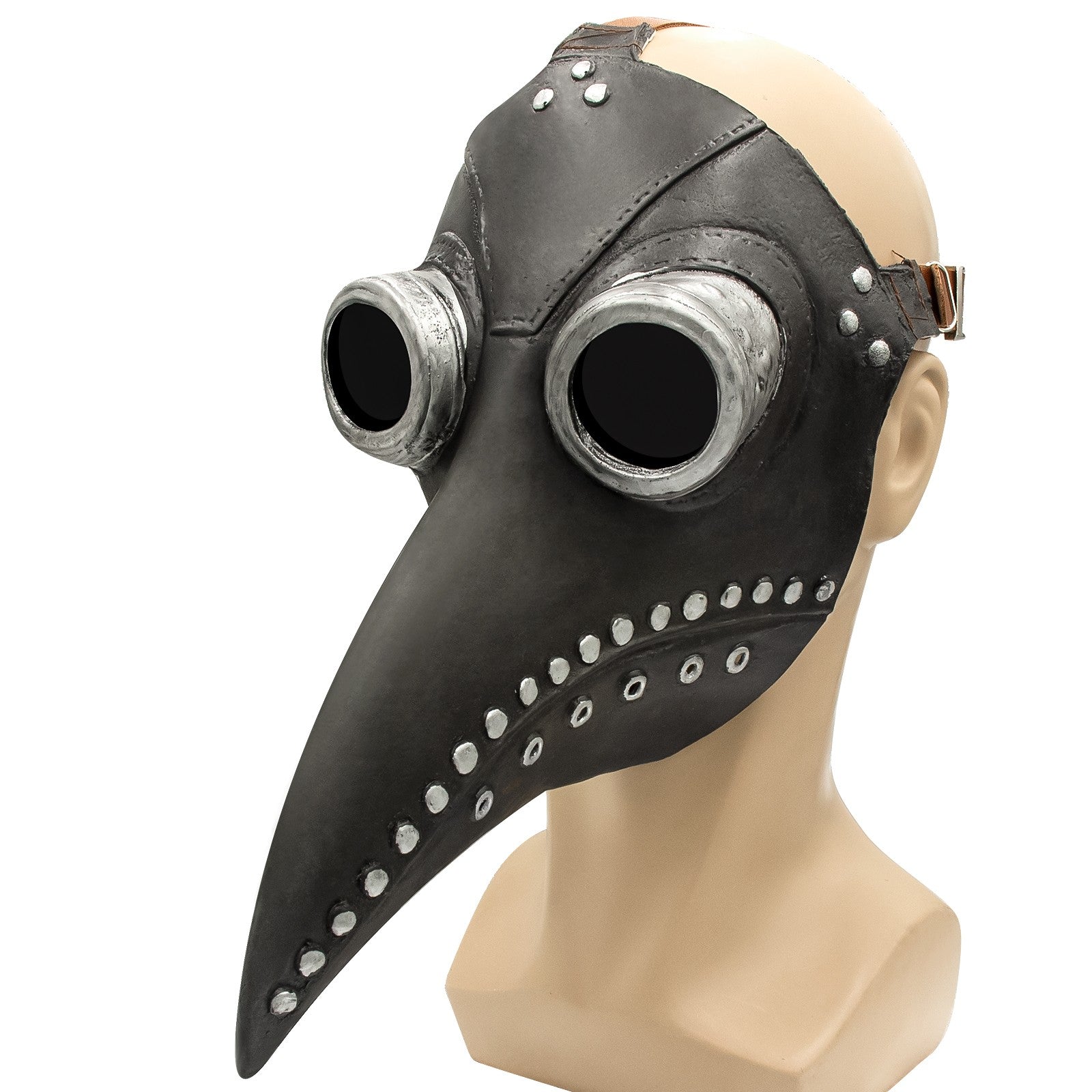 Steampunk Bird Beak Latex Mask Retro Gothic Costume Mask for Halloween Cosplay Carnival Party